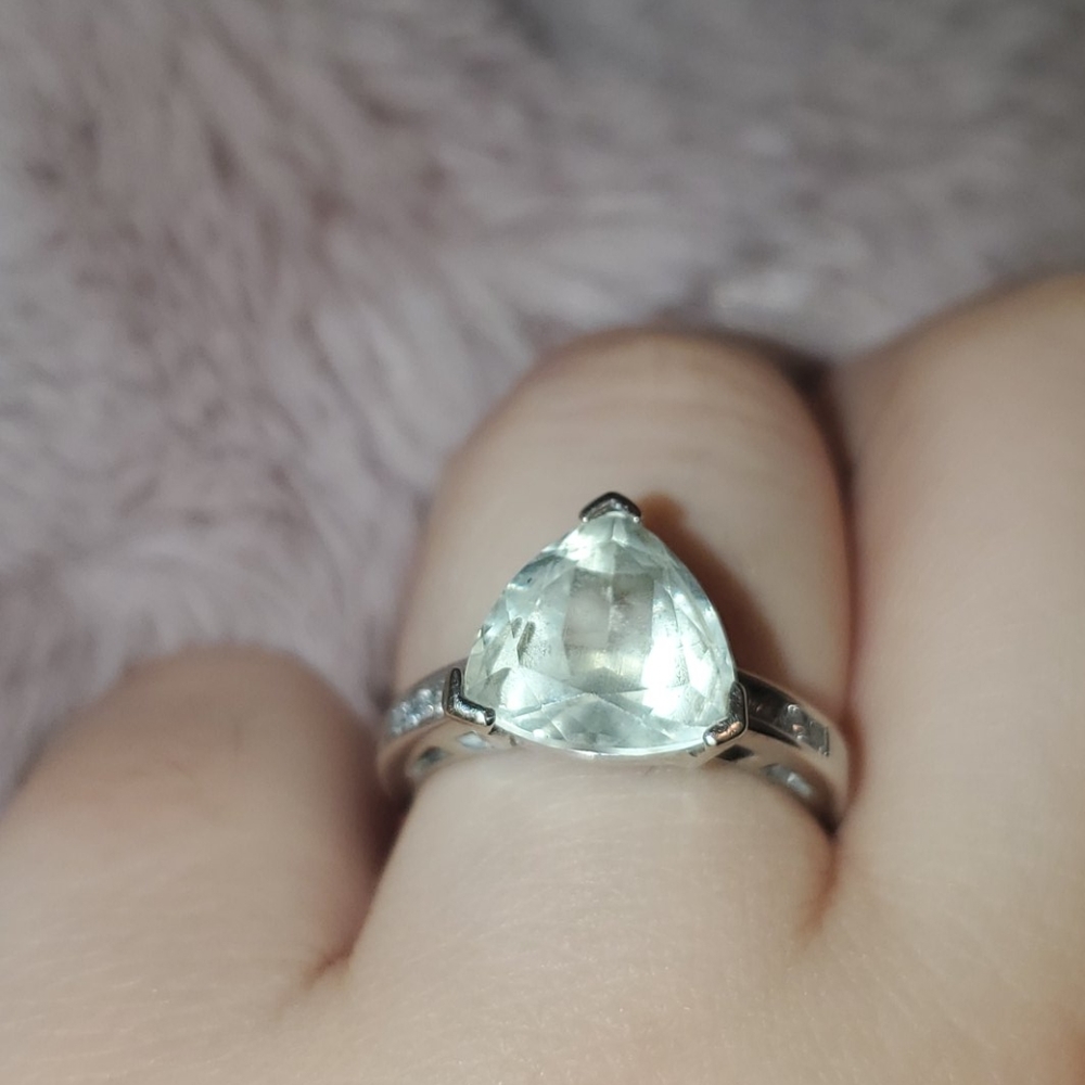 White gold and diamond ring